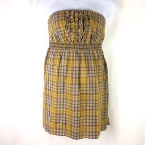 Maeve Dress Size Medium Pearland Plaid Strapless